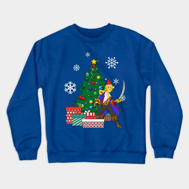 Guybrush Threepwood Around The Christmas Tree Crewneck Sweatshirt by Nova5